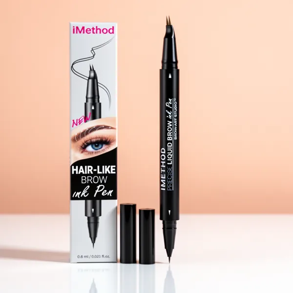 iMethod Curved Eyebrow Pen for Natural Hair-Like Brows Light Brown