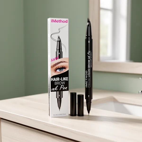 iMethod Curved Eyebrow Pen for Natural Hair-Like Brows Light Brown