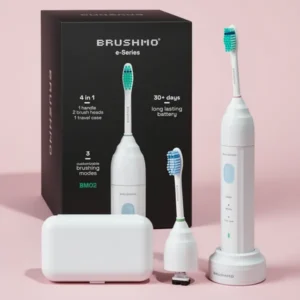 BRUSHMO E-Series Rechargeable Electric Sonic Toothbrush, White