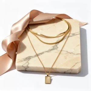 Layered Gold-Tone Silver-Tone Necklaces for Women