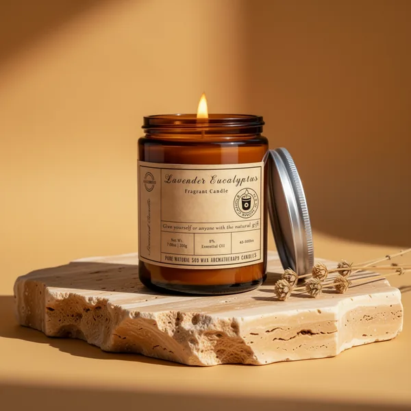 Lavender Eucalyptus Scented Candles, 7 oz
