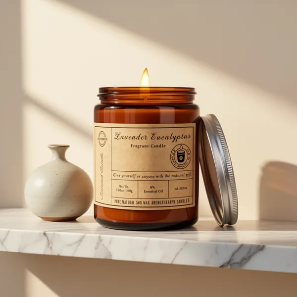Lavender Eucalyptus Scented Candles, 7 oz