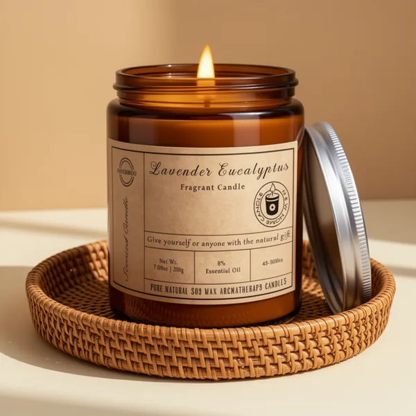 Lavender Eucalyptus Scented Candles, 7 oz