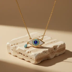 Cicy Bell Evil Eye Necklace for Women