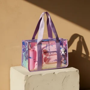 Fammart Clear Iridescent Beach Bag for Women