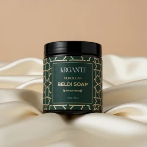Argan'It Organic Moroccan Black Soap with Premium Oud Perfume, 8.8 oz