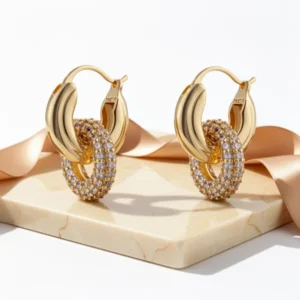 Milan Chiva Halloween Bamboo Boho Checkered Hoop Earrings for Women