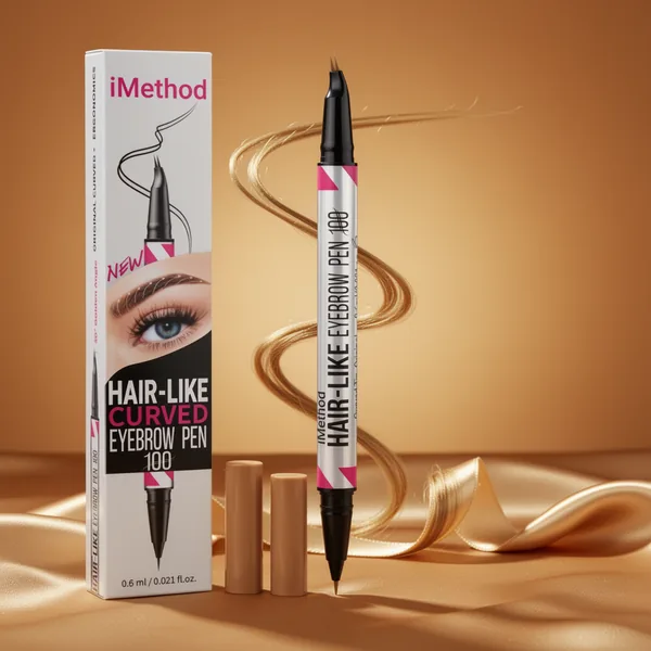 iMethod Curved Eyebrow Pen Waterproof with Hair-Like Brows Light Brown