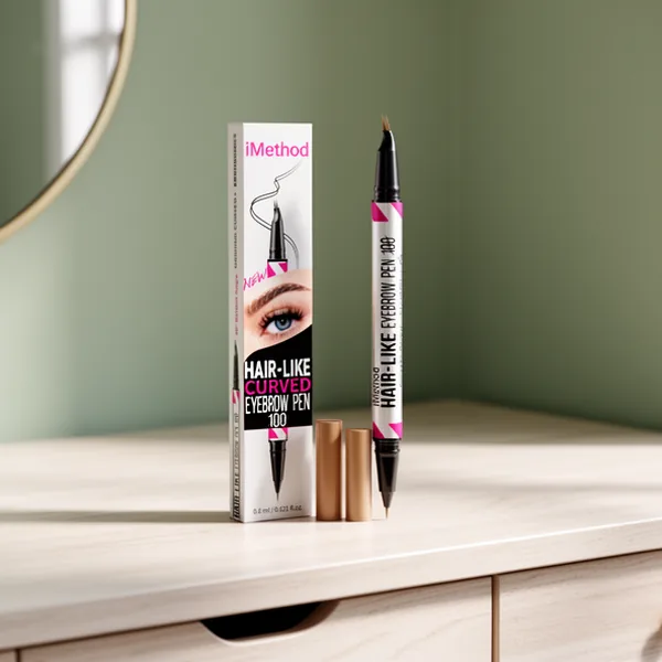 iMethod Curved Eyebrow Pen Waterproof with Hair-Like Brows Light Brown
