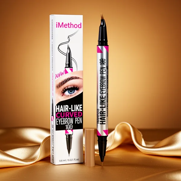 iMethod Curved Eyebrow Pen Waterproof with Hair-Like Brows Light Brown