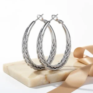 JEMARA Sterling Silver Hoop Earrings