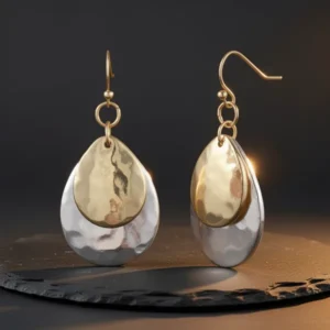 Gold-Tone and Silver-Tone Mixed Metal Earrings for Women