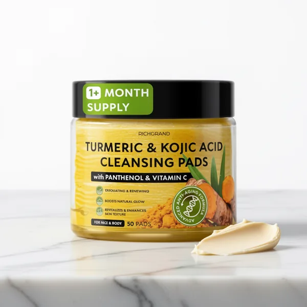 Turmeric Kojic Acid Cleansing Pads for Face