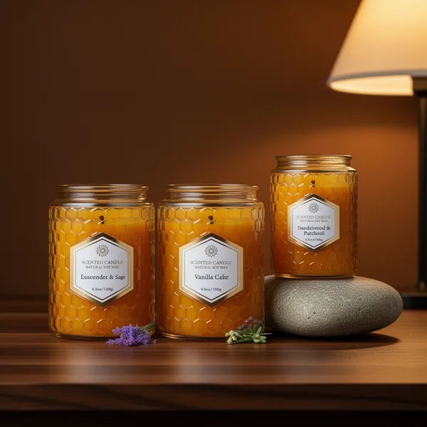 Natural Soy Wax Jar Candles for Home, 33 oz, 6-Pack