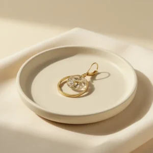 Gold-Tone Disc Dangle Drop Leverback Earrings for Women