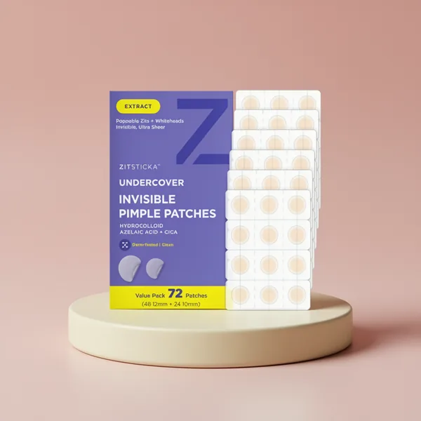 ZitSticka Invisible Pimple Patches for Face, 72 Count
