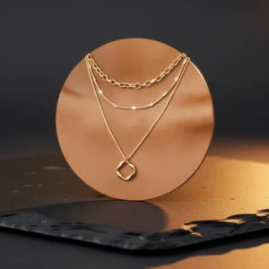 Airmb Gold-Tone Layered Necklaces for Women