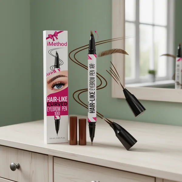 iMethod Curved Eyebrow Pen Eyebrow Pencil, Dark Brown