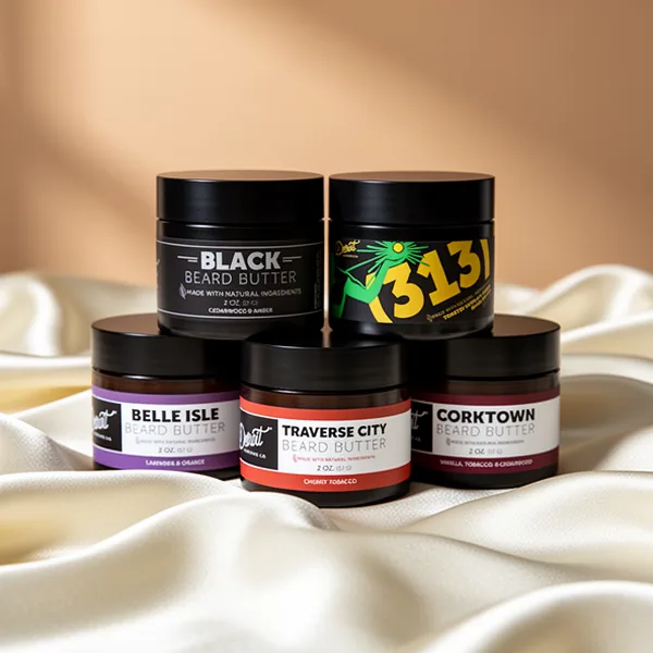 Detroit Grooming Co. Beard Butter Variety Pack 5 Scent Sampler Set, 2 oz