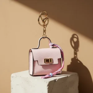 WOZEAH Mini Backpack Keychain, Pink