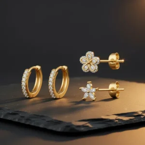 Small Gold-Tone Stud Earrings