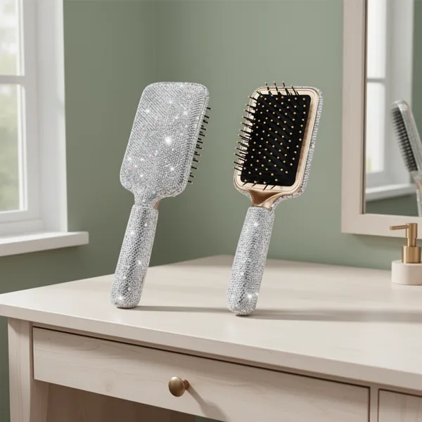 Sparkly Rhinestone Paddle Brush