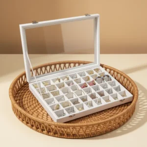 Siveit Velvet Jewelry Tray, Beige
