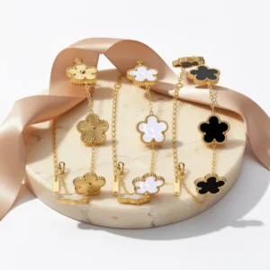 AICase 18K Gold Plated Clover Bracelet