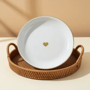 Sweet Water Decor Gold-Tone Heart Jewelry Dish Tray