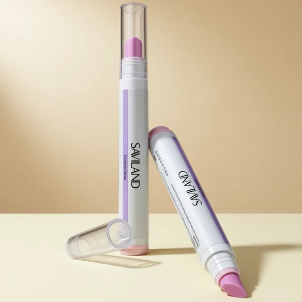 SAVILAND Cuticle Remover Pen: 2-in-1 Push & Buff Ceramic Tip for Dry