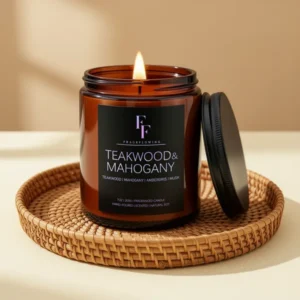Teakwood & Mahogany Candle, 7 oz