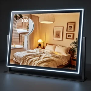 ROLOVE Lighted Makeup Mirror, White