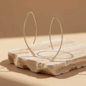Upside Down Hoop Threader Earrings