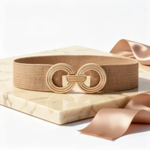 Waist Wow Straw Woven Elastic Belt for Women