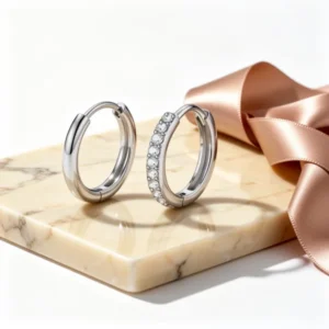 Jstyle Hypoallergenic Jstyle Flat Back Earrings for Women