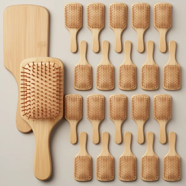 Bamboo Hair Brush, 10 Pieces