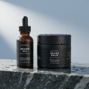 Golden Grooming Beard Bundle for Black Men Mega Growth Kit, 4 oz