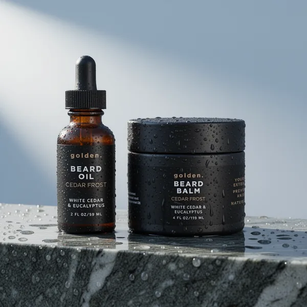 Golden Grooming Beard Bundle for Black Men Mega Growth Kit, 4 oz
