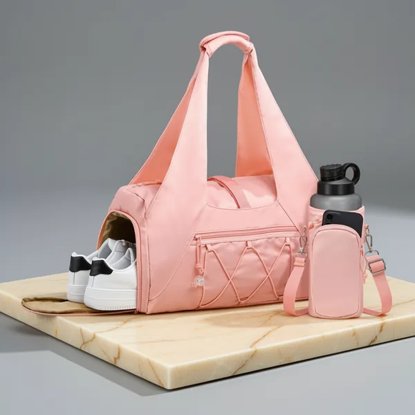 Small Gym Bag for Women, Pink