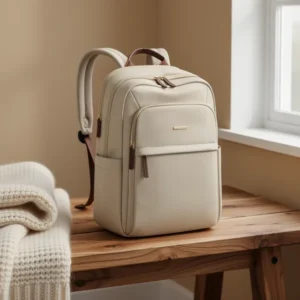 Travel Backpack for Women, 16-Inch, Apricot
