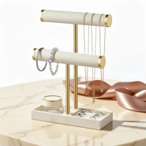 bussdis 2 Tier Bracelet Holder, Beige