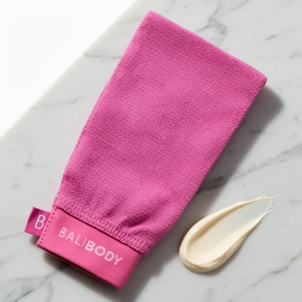 Bali Body Pink Exfoliating Mitt Self Tan Remover for Fake Tan