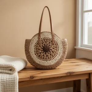 YYW Round Straw Bag