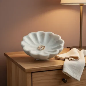 SWADESHI BLESSINGS HandMade Marble Jewelry Tray