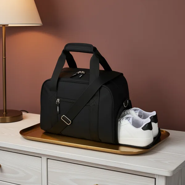 Searock Small Gym Bag with Shoe Compartment, 14-Inch