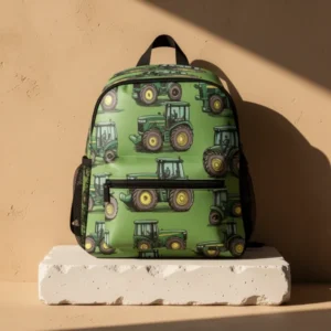 Childish Tractors Green Toddler Backpack for Kids