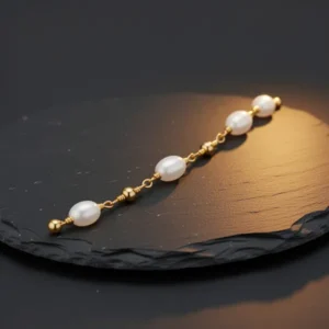 SLOONG 14K Gold Plated Pearl Bracelets for Women