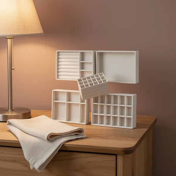 Jewelry Organizer Trays, Beige