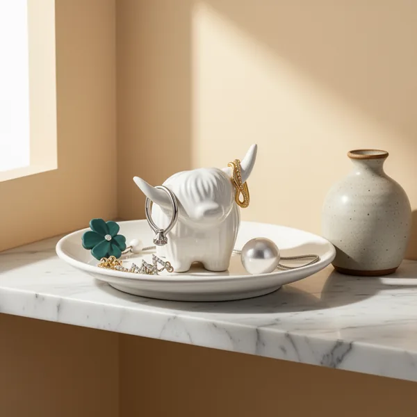 Highland Cow Ring Holder Jewelry Dish Tray