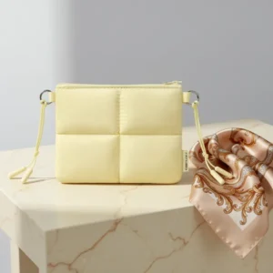 Comfyable Cute Puffy Coin Purse, Yellow